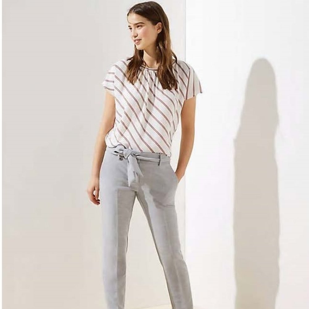 Loft Tie Waist Pencil Pants